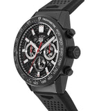 Buy Shop Tag Heuer Carrera Automatic Chronograph Black Dial Black Rubber Strap Watch for Men - CBG2A90.FT6173 USA Online