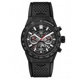 Buy Shop Tag Heuer Carrera Automatic Chronograph Black Dial Black Rubber Strap Watch for Men - CBG2A90.FT6173 USA Online
