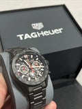 Tag Heuer Carrera Automatic Chronograph Black Dial Black Steel Strap Watch for Men - CBG2090.BH0661