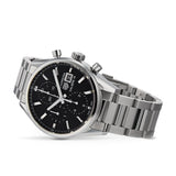 Buy Shop Tag Heuer Carrera Automatic Chronograph Black Dial Silver Steel Strap Watch for Men - CBK2110.BA0715 USA Online