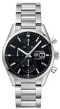Buy Shop Tag Heuer Carrera Automatic Chronograph Black Dial Silver Steel Strap Watch for Men - CBK2110.BA0715 USA Online