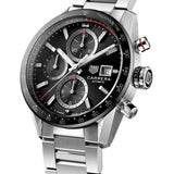 Buy Shop Tag Heuer Carrera Automatic Chronograph Black Dial Silver Steel Strap Watch for Men - CBM2110.BA0651 USA Online