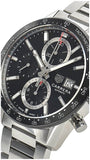 Buy Shop Tag Heuer Carrera Automatic Chronograph Black Dial Silver Steel Strap Watch for Men - CBM2110.BA0651 USA Online