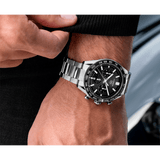 Buy Shop Tag Heuer Carrera Automatic Chronograph Black Dial Silver Steel Strap Watch for Men - CBN2A1B.BA0643 USA Online