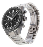 Buy Shop Tag Heuer Carrera Automatic Chronograph Black Dial Silver Steel Strap Watch for Men - CBN2A1B.BA0643 USA Online