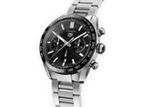 Buy Shop Tag Heuer Carrera Automatic Chronograph Black Dial Silver Steel Strap Watch for Men - CBN2A1B.BA0643 USA Online