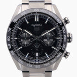 Buy Shop Tag Heuer Carrera Automatic Chronograph Black Dial Silver Steel Strap Watch for Men - CBN2A1B.BA0643 USA Online