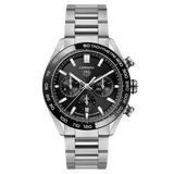 Buy Shop Tag Heuer Carrera Automatic Chronograph Black Dial Silver Steel Strap Watch for Men - CBN2A1B.BA0643 USA Online