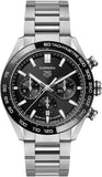 Buy Shop Tag Heuer Carrera Automatic Chronograph Black Dial Silver Steel Strap Watch for Men - CBN2A1B.BA0643 USA Online