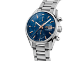 Buy Shop Tag Heuer Carrera Automatic Chronograph Blue Dial Silver Steel Strap Watch for Men - CBK2115.BA0715 USA Online