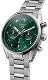 Buy Shop Tag Heuer Carrera Automatic Chronograph Limited Edition Green Dial Silver Steel Strap Watch for Men - CBN2014.EB0240 USA Online