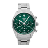 Buy Shop Tag Heuer Carrera Automatic Chronograph Limited Edition Green Dial Silver Steel Strap Watch for Men - CBN2014.EB0240 USA Online