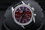Buy Shop Tag Heuer Carrera Automatic Chronograph Red Dial Black Leather Strap Watch for Men - CBK221G.FC6479 USA Online