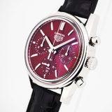 Buy Shop Tag Heuer Carrera Automatic Chronograph Red Dial Black Leather Strap Watch for Men - CBK221G.FC6479 USA Online