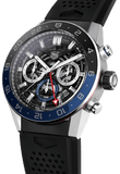 Buy Shop Tag Heuer Carrera Automatic Chronograph Steel & Ceramic Black Dial Black Rubber Strap Watch for Men - CBG2A1Z.FT6157 USA Online