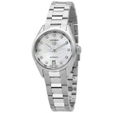 Buy Shop Tag Heuer Carrera Diamonds Mother of Pearl Dial Silver Steel Strap Watch for Women - WBN2412.BA0621 USA Online