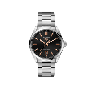 Buy Shop Tag Heuer Carrera Black Dial Silver Steel Strap Watch for Men - WBN2113.BA0639 USA Online