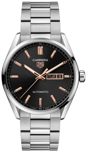 Buy Shop Tag Heuer Carrera Black Dial Silver Steel Strap Watch for Men - WBN2113.BA0639 USA Online