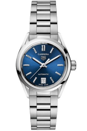Buy Shop Tag Heuer Carrera Blue Dial Silver Steel Strap Watch for Women - WBN2411.BA0621 USA Online