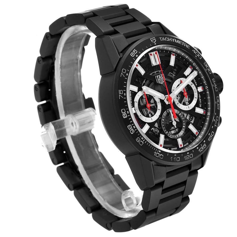Buy Shop Tag Heuer Carrera Automatic Chronograph Black Dial Black Steel Strap Watch for Men - CBG2090.BH0661 USA Online