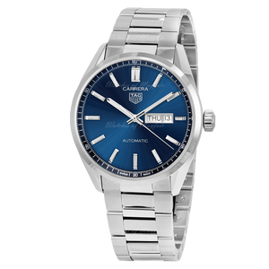 Buy Shop Tag Heuer Carrera Day Date Blue Dial Silver Steel Strap Watch for Women - WBN2012.BA0640 USA Online