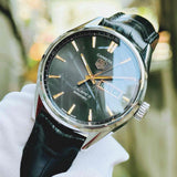 Buy Shop Tag Heuer Carrera Calibre 5 Automatic Black Dial Black Leather Strap Watch for Men - WAR201C.FC6266 USA Online