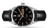 Buy Shop Tag Heuer Carrera Calibre 5 Automatic Black Dial Black Leather Strap Watch for Men - WAR201C.FC6266 USA Online