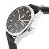 Buy Shop Tag Heuer Carrera Calibre 5 Automatic Black Dial Black Leather Strap Watch for Men - WAR201C.FC6266 USA Online