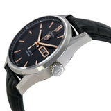 Buy Shop Tag Heuer Carrera Calibre 5 Automatic Black Dial Black Leather Strap Watch for Men - WAR201C.FC6266 USA Online