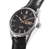 Buy Shop Tag Heuer Carrera Calibre 5 Automatic Black Dial Black Leather Strap Watch for Men - WAR201C.FC6266 USA Online