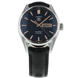 Buy Shop Tag Heuer Carrera Calibre 5 Automatic Black Dial Black Leather Strap Watch for Men - WAR201C.FC6266 USA Online