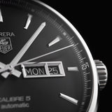 Buy Shop Tag Heuer Carrera Calibre 5 Automatic Black Dial Silver Steel Strap Watch for Men - WAR201A.BA0723 USA Online