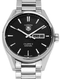 Buy Shop Tag Heuer Carrera Calibre 5 Automatic Black Dial Silver Steel Strap Watch for Men - WAR201A.BA0723 USA Online