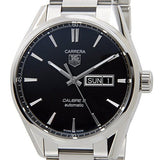 Buy Shop Tag Heuer Carrera Calibre 5 Automatic Black Dial Silver Steel Strap Watch for Men - WAR201A.BA0723 USA Online