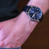 Buy Shop Tag Heuer Carrera Calibre 5 Automatic Blue Dial Blue Leather Strap Watch for Men - WAR201E.FC6292 USA Online