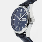 Buy Shop Tag Heuer Carrera Calibre 5 Automatic Blue Dial Blue Leather Strap Watch for Men - WAR201E.FC6292 USA Online