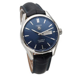 Buy Shop Tag Heuer Carrera Calibre 5 Automatic Blue Dial Blue Leather Strap Watch for Men - WAR201E.FC6292 USA Online