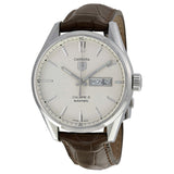 Buy Shop Tag Heuer Carrera Calibre 5 Automatic White Dial Brown Leather Strap Watch for Men - WAR201B.FC6291 USA Online