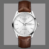 Buy Shop Tag Heuer Carrera Calibre 5 Automatic White Dial Brown Leather Strap Watch for Men - WAR201B.FC6291 USA Online