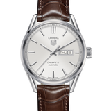 Buy Shop Tag Heuer Carrera Calibre 5 Automatic White Dial Brown Leather Strap Watch for Men - WAR201B.FC6291 USA Online