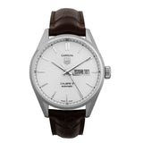 Buy Shop Tag Heuer Carrera Calibre 5 Automatic White Dial Brown Leather Strap Watch for Men - WAR201B.FC6291 USA Online