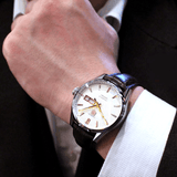 Buy Shop Tag Heuer Carrera Calibre 5 Automatic White Dial Brown Leather Strap Watch for Men - WAR201D.FC6291 USA Online
