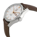 Buy Shop Tag Heuer Carrera Calibre 5 Automatic White Dial Brown Leather Strap Watch for Men - WAR201D.FC6291 USA Online