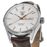 Buy Shop Tag Heuer Carrera Calibre 5 Automatic White Dial Brown Leather Strap Watch for Men - WAR201D.FC6291 USA Online