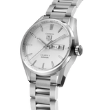 Buy Shop Tag Heuer Carrera Calibre 5 Automatic White Dial Silver Steel Strap Watch for Men - WAR201B.BA0723 USA Online