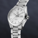 Buy Shop Tag Heuer Carrera Calibre 5 Automatic White Dial Silver Steel Strap Watch for Men - WAR201B.BA0723 USA Online