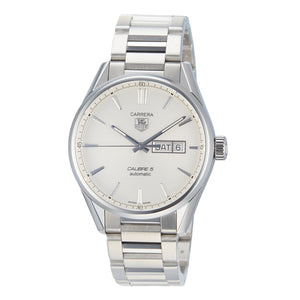 Buy Shop Tag Heuer Carrera Calibre 5 Automatic White Dial Silver Steel Strap Watch for Men - WAR201B.BA0723 USA Online