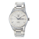 Buy Shop Tag Heuer Carrera Calibre 5 Automatic White Dial Silver Steel Strap Watch for Men - WAR201B.BA0723 USA Online