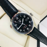 Buy Shop Tag Heuer Carrera Calibre 5 Drive Timer Black Dial Black Leather Strap Watch for Men - WAR2A10.FC6337 USA Online