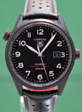 Buy Shop Tag Heuer Carrera Calibre 5 Drive Timer Black Dial Black Leather Strap Watch for Men - WAR2A80.FC6337 USA Online